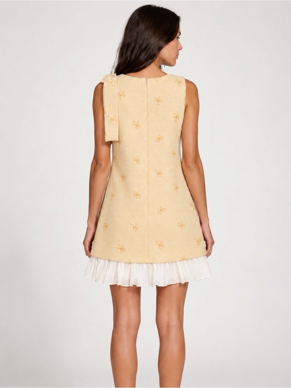 The Magnolia Bow Dress Buttercream / Brand new with tags by Wisteria / Medium - Picture 3 of 5